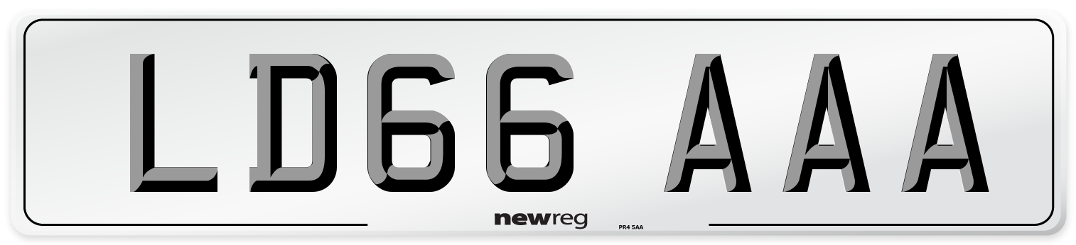 LD66 AAA Number Plate from New Reg